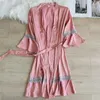 Mulheres para sono feminino Casa Casa Vestido de banho curto de casca de casca de banheira cetim de cetim kimono túnica íntima lingerie casual calwear