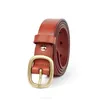 Belts Ladies LUXURI DESIGN First Layer Vegetable Tanned Genuine Leather Ceinture for Jeans Pants Wide Stocking Belts Women Cow Boy G230207