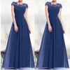 Casual Dresses Elegant Slim Lace Long Gray Party Dress Wedding Bridesmaids Maxi Vintage Short Sleeve Chiffon Summer