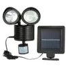 태양열 램프 실외 라이트 22 LED 벽 마운트 모션 센서 이중 헤드 조절 유도 감지 경로 비상 안전 방울 DHUTN