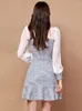 Casual Dresses Autumn Winter Women Dress Vintage Sweet Sheer Chiffon Long Sleeve Slim Mini Party Street Clothe Femme Mujer Vestidos