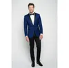 Herrenanzüge weiß Blazer Schwarzer Kragen Männer Hochzeit Tuxedo Klassische Pass