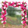 Decorative Flowers 230cm Silk Artificial Cherry Blossom Rattan Wedding Banquet Arch Wall Hanging Garland Decoration Room Garden Fake Flower