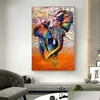 Gemälde Street Art Graffiti Leinwand Afrikanische Farbe Elefant Tier Bilder Wand Poster und Drucke für Wohnzimmer Dekor293C Drop D Dhguq