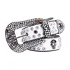 Bälten Skull Ben Buckle Belts For Woman Man Lyxigt bälte för Jeans Cowboy Cowgirl G230207