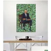 Картины Barack Obama Portraits Kehinde Wiley Painting Painting Print Print Home Decor Ramed или Unframed Popaper Material274e Drop Drhsxl