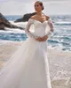 Elegant A-Line Wedding Dresses Sweetheart Off the Shoulder Polka Dot Backless Pets Up Court Gown Custom Made Plus Size Brudkl￤nning Vestidos de Novia