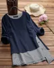 Women's Sleepwear M-5XL Women Nightgowns Casual Cotton Linen Loose Nightdress Spring Autumn Long Sleeve Homewear Plus Size Outside Wear