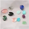 Charms 1Pc Natural Stone Amethyst Blue Turquoise Jewelry Fear Accessories Pendant For Necklace Making Drop Delivery 202 Dhtjh