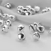 Juldekorationer Winomo 100st 12mm Jingle Small Bells Xmas Wedding Decoration Beads Smyckesfynd Charms (Silver)