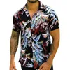 Chemises décontractées pour hommes Hawaiian Beach Mens Streetwear 2023 Vacances d'été Chemise à manches courtes Tenues masculines en gros