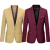 Erkekler Blazers Erkekler Blazer İnce Fit Ceketi Formal İş Kat Erkekler Damat Şarkıcı Kostüm Gece Elbise Cepleri Top 230207