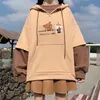 Sweats à capuche pour femmes Sweatshirts Harajuku Mode Femmes Sweats à capuche Vêtements d'hiver Kawaii Polaire Ours mignon Anime Filles Esthétique Pull à manches longues 230208