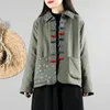 Etnik Giyim Çin tarzı kadınlar 2023 Kış Pamuk Ceket Patchwork Uzun Kollu Tang Suit Bayanlar Üstleri Sıcak Katlar 11886
