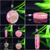 Charms Orgonite Energy Pendant Natural Rose Quartz Meditation Healing Flower of Life Seven Chakras Crystal Drop Delivery 202 Dhjzk