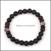 Perles Brins Hommes Bracelet Pierre De Lune Naturelle Perle Tibétaine Bouddha Chakra Pierre De Lave Diffuseur Bracelets Drop Delivery Bijoux Dhc4S