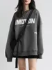 Dames hoodies sweatshirts chic ven casual losse ronde kraag fuzzy brief hoodie voor vrouwen lente herfst streetwear sport tops 230208