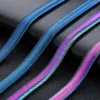 8mm24inch paslanmaz çelik yılan zinciri takılar mavi / renk güzel hediyeler hip-hop kolye kadınlar için
