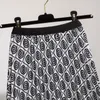 Skirts Skirts Fashion Casual Halflength Skirt Large Pleated Long Aline Circle Pattern Grey Women