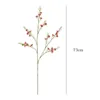 Flores decorativas 3pcs Flum de filial único Flor Artificial Flower para Acessórios para Decoração de Casamento Buquê Fake Wreath Decorations Buquet