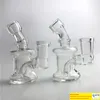 mini bong clear thick glass water pipes with 10 female 14 female recycler heady glass beaker bongs for smoking