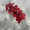 장식용 꽃 9- 헤드 인공 나비 난초 가짜 3D phalaenopsis 시뮬레이션 꽃 진짜 터치 식물 결혼식 홈 크리스마스