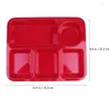 Plates Plastic Separating Dish Divided Compartments Plate Anti-fall Rice Tray Practical Tableware For Home