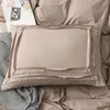 Bedding Sets Niobomo Home Textile Camel Solid Cotton High Quality Duvet Cover Set With Pillowcases 3pcs/2pcs Bed