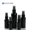 100PCS*10/20/30/50/100ML perfume bottle Empty Black Plastic Spray Pump Bottle Sample Liquid Refillable Cosmetic Container