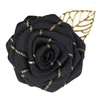 Flores decorativas 5 piezas/bolso ocasión formal de corsage tamaño hecho a mano 4.5cm tela rosa boda boutonniere fiesta de fiesta broche ropa