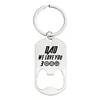 Wholesale stainless steel lettering Accessories keychain creative metal keychain with bottle opener for father' day gift