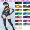 Sexy Women Short Tights Body Suit Costumes With Long Glove and Stockings 15 Color Shiny Metallic Catsuit Costume Halloween Party F266W