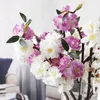 Fleurs décoratives 1pc Blossoms Cherry Branche de fleurs artificielles pour DIY Home Arrangement Floral Accessoires Décoration de fête de mariage Faux