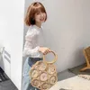 Marsupi Moda Rattan Hollow Round Straw Wicker Woven Women Handbags Summer Beach Shoulder Crossbody Casual Lady Bali Purses