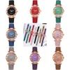 سماء نسائية الساعات العلامة التجارية الفاخرة السيدات مشاهدة بو الجلود مشاهدة النساء الإناث Quartz Wristwatches Montre Femme Reloj Muje 8 Colors