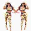 Women's Two Piece Pants 2023 INS Summer Casual Fashion Street Ladies Slim Sexy Nightclub Personality Trend Print Sports Vest Two-Piece Set