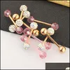 Autre 10pcs / pack Piercing Bijoux MINDEMPLE BAGNE INDUSTRIELLE CONSTRUSE CRISTAL BOULLE NES EOR EOR STAD LIP CORPS DROP DIVRATION DHOPX