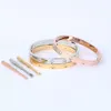 Luxury Screwdriver Love Cuff Bracelet Fashion Unisex Couple Bangle 316L Stainless Steel 10 Diamonds18K Real Gold Plated Jewelry