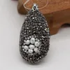 Hänge halsband naturlig sten pärla droppe pearl diamant handgjorda hantverk diy charm halsband smycken tillbehör gåva till kvinna