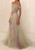 Party Dresses Gorgeous Sparkle Prom Dress OffthShoulder Rainbow Sequin Layered Puffy Tulle Floor Length Pageant GOWN STORESS TILLGÄNGLIGA 230208