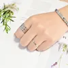 Cluster Ringe Offener Ring für Männer Frauen Einstellbar Einfach 1 oder 2 3 Linien Roségold Silber Farbe Edelstahl Modeschmuck (GR280)