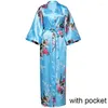 Kvinnors sömnkläder tryck blomma kvinnor kimono mantel underkläder lång avslappnad badrock klänning sexig satin hem kläder nattkläder försummelse