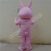 Halloween Pink Bunny Mascot Costumes Cartoon Character Tiptifit Suit Noël Tépare de fête extérieure Taille adulte Vêtements publicitaires promotionnels