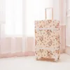 Suitcases Retro Vintage Leather Rolling Luggage Set Spinner Women Trolley Suitcase Wheels With Handbag Cabin Travel Bag