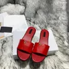 Chunky Heel Slipper Gold Flower Women Beach Shoe Metal Letter Open Toe Designer Shoes FlatHigh Heal High Leather Genuíno Summer Outdoor Hotel Indoor Luxury Brand EUR36-42