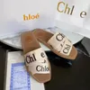 Met doos damesglaasjes sandalen Designer slippers houtachtige platte muilezel in canvas shearling gevoerde witte zwart grijs groene bont zomer sandaal mode strandschoenen