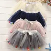 Stage Wear Summer Baby Girl Candy Color Gonna tutu in tulle a mezza lunghezza Dance Pettiskirt Solid Children Fashion Ball Gown