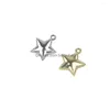 Charms Eruifa 20pcs 15mm 3d Star Polded Star Zinc Leay Coin Breathring Jóias de moda Diy Diy 2 cores Drop Dhiu3