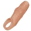 Sex toys massager New Silicone Reusable Penis Sleeve Glans Enlarger Extender Delay Ejaculation Cock Ring Sex Toys for Men Couples Shop