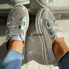 Kledingschoenen LazySeal Bling Women Rhinestone Casual Daily Magic Tape Sneakers Dikke Botton Lazy Ladies Shoes Rhinestones Vrouw Flat 2021 Nieuwe T230208